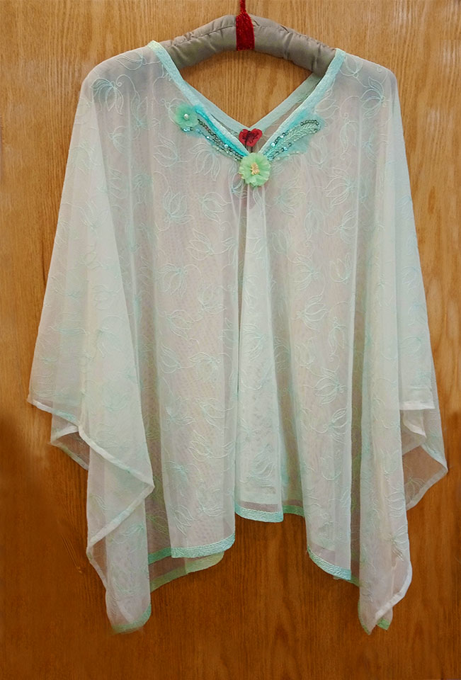 Paréo poncho Cuba vert