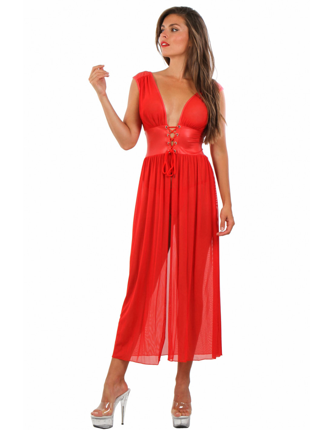 Nuisette longue Caprice rouge