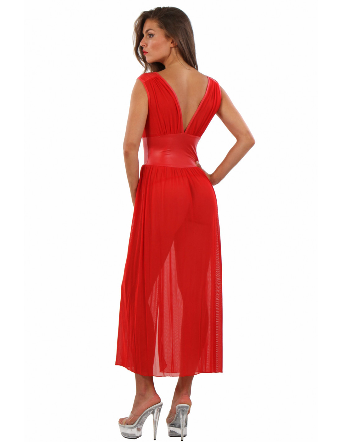 Nuisette longue Caprice rouge