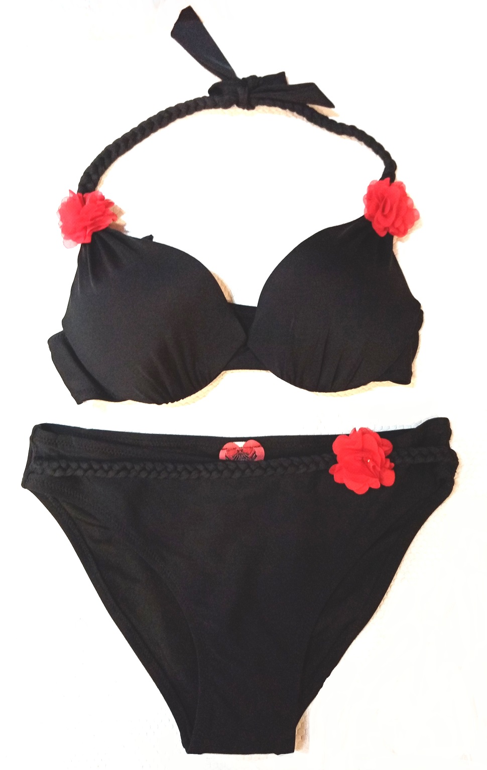 Maillot 2p Ange noir et rouge