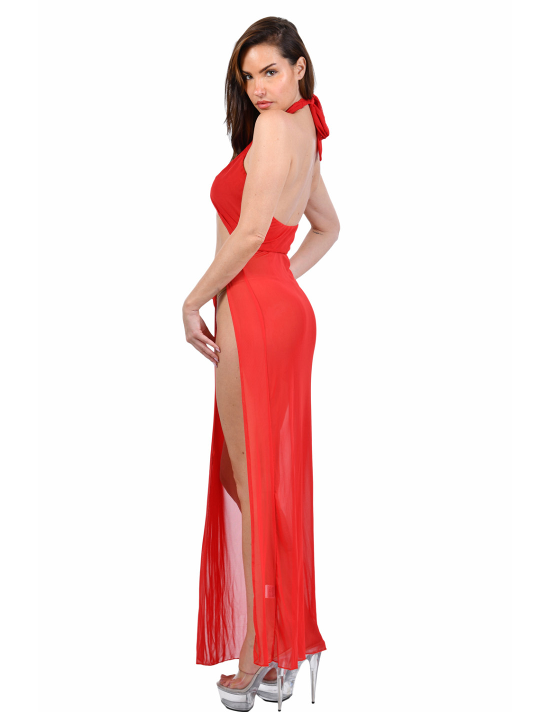 Nuisette longue Anneau rouge