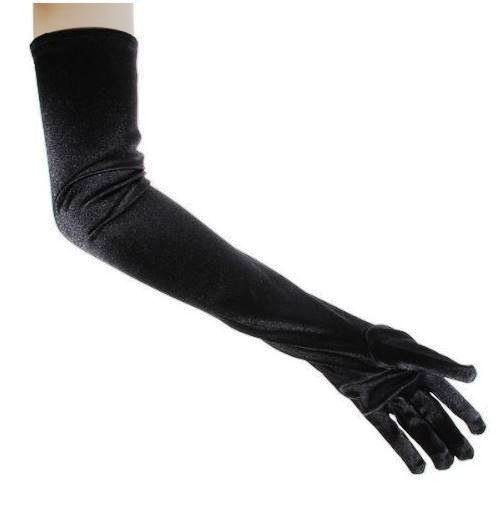 Gants Longs en satin noirs